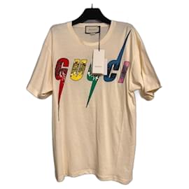 Gucci Unisex T-Shirt aus Baumwolle Eggshell