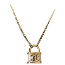 CC B18P Logo Rosa Lucchetto Smalto Collana RARA scatola scontrino - Chanel
