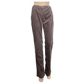 Pantalones de terciopelo Trussardi Jeans marrón algodón