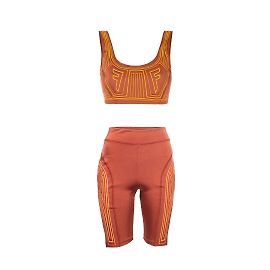FENDI - Sportanzug aus orangefarbigem Lycra (T44)