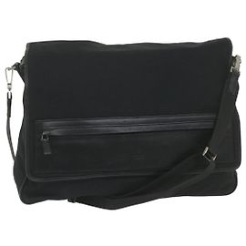 GUCCI Borsa a Spalla Nylon Nera 019 0376 Auth ep2399