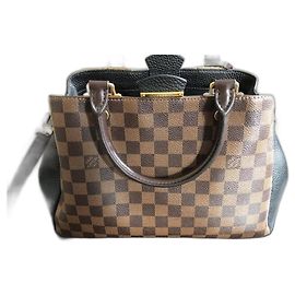 Borsa a mano Louis Vuitton Brittany Damier Ebano Pelle