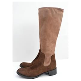 Prada Vintage 90Botas de ante marrón bicolor