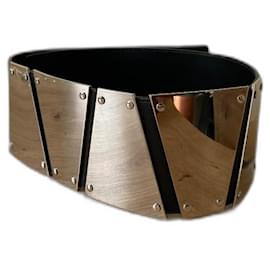 Saint Laurent Gürtel aus schwarzem Leder 80cm