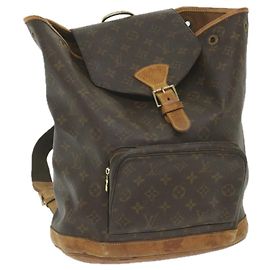 LOUIS VUITTON Zaino Montsouris GM con monogramma M51135 LV Auth bh137