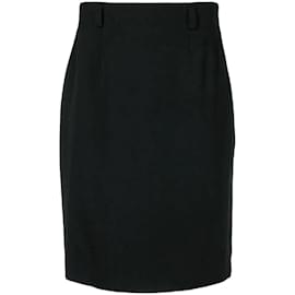 Jean-Louis Scherrer Falda de lana negra - Autre Marque