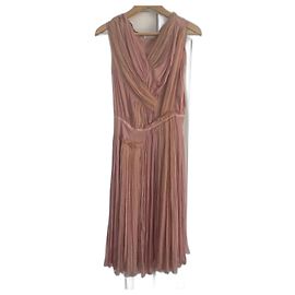 Nina Ricci Kleid aus Seidenchiffon Rosa