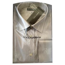 Camicia Dolce & Gabbana in cotone grigio Taglia 42
