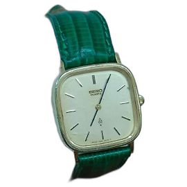 Autre Marque Relógio SEIKO Cassavin 7820-5490T de Aço e Couro Verde