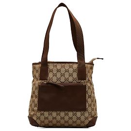 Bolso De Lona Gucci Marrón GG