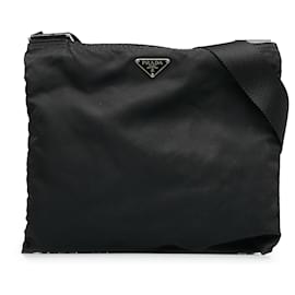 Borsa a tracolla Prada in tessuto nero