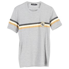 Camiseta Dolce & Gabbana Ski Badge em algodão cinza