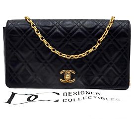 Chanel Rare Limited Edition Vintage Full Flap CC con chiusura girevole con 24Catena Bijoux placcata oro K