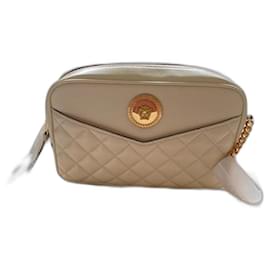 Nappa Quilted Medusa Camera Bag Beige - Versace