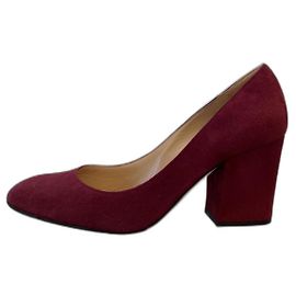 Sergio Rossi Pumps aus burgunderrotem Wildleder Größe 36,5