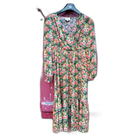 Vestido SéZane Milla con estampado floral cuello en V 36