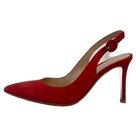 Décolleté Slingback Gianvito Rossi Arancio Pelle 36