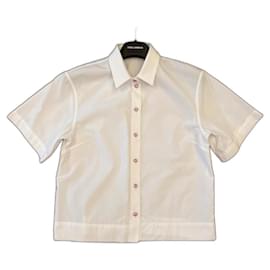 Camisa Corta Dolce & Gabbana de Popelín de Algodón Blanco
