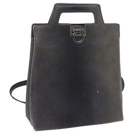 Salvatore Ferragamo Borsa a Mano in Pelle 2modo Grey Auth hk919