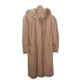 Abrigo Courrèges de seda beige - Courreges