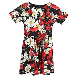 Dolce & Gabbana Minivestido estampado de algodón con estampado floral
