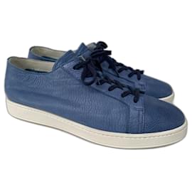 Sneakers Santoni in pelle blu