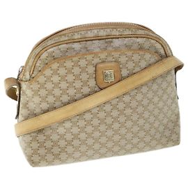 Céline CELINE Borsa a tracolla in tela Macadam Beige Auth 60008