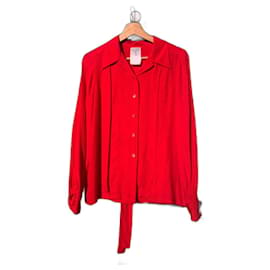 Top de seda rojo Chanel