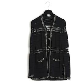 2010 Chanel-Cardigan mit Kettengliederbesatz in Schwarz