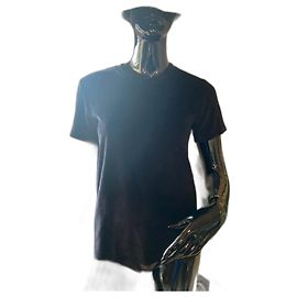 & Other Stories T-shirt effetto velluto nera cotone