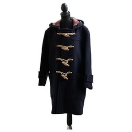 Trenca Burberry de lana azul marino