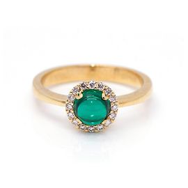Autre Marque Anello d'oro, Brillante e Smeraldo