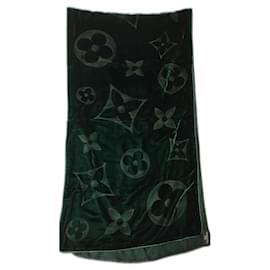 Sciarpa Louis Vuitton in velluto verde scuro