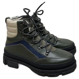 Botas de cuero Claudie Pierlot verdes