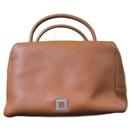 Borsa a mano Le Tanneur in pelle martellata color cammello