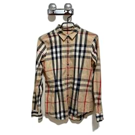 Burberry Brit Baumwollhemd rot beige
