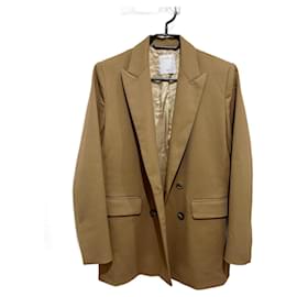 Blazer Sandro Camel in Lana