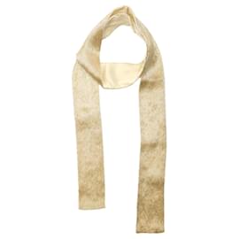 Chloé sciarpa di seta beige con paillettes