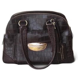 Borsa a mano Lancel Adjani in pelle marrone cioccolato