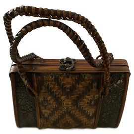 Tara Jarmon Bambus Handtasche Braun