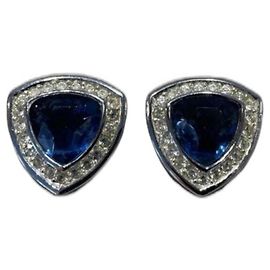 Orecchini Christian Dior blu in metallo