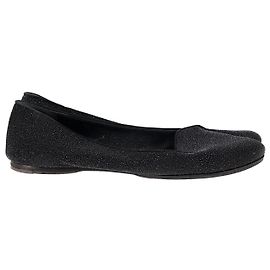 Ballerine scintillanti Saint Laurent in nero glitter