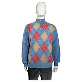 Gran Sasso Rhombus Merino Cashmere Wool Sweater - Autre Marque