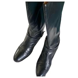 Céline Lederstiefel Schwarz