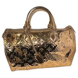 Louis Vuitton Speedy 30 Specchio Borsa a mano in pelle oro