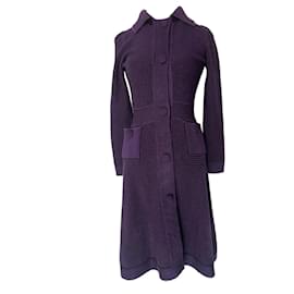 Abrigo largo Dior de lana morado oscuro