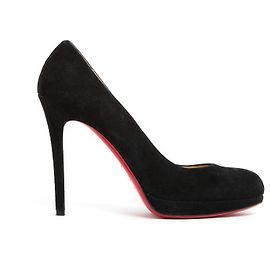 Christian Louboutin Pompa semplice o Fifi EU40 Pelle scamosciata nera incontaminata