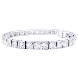 inconnue Bracciale linea oro bianco, Platino, Diamants.