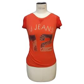 Camisa Iceberg Roja de Algodón con Mangas Perforadas