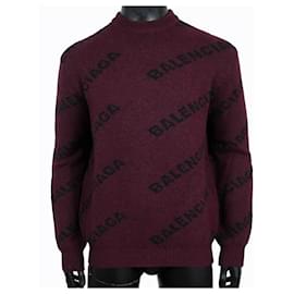 Balenciaga Wollpullover dunkelrot